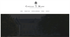 Desktop Screenshot of chateaudemairy.com